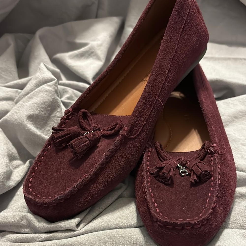 Coach nwot women’s Burgundy Loafers